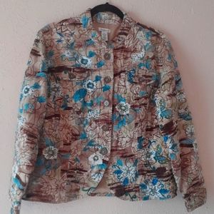 Bechamel womens jacket (L) and hues of Brown,Turquoise tan beautiful💖